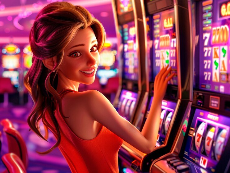 Layar permainan slot suletoto dengan gulungan berputar dan tombol kontrol taruhan